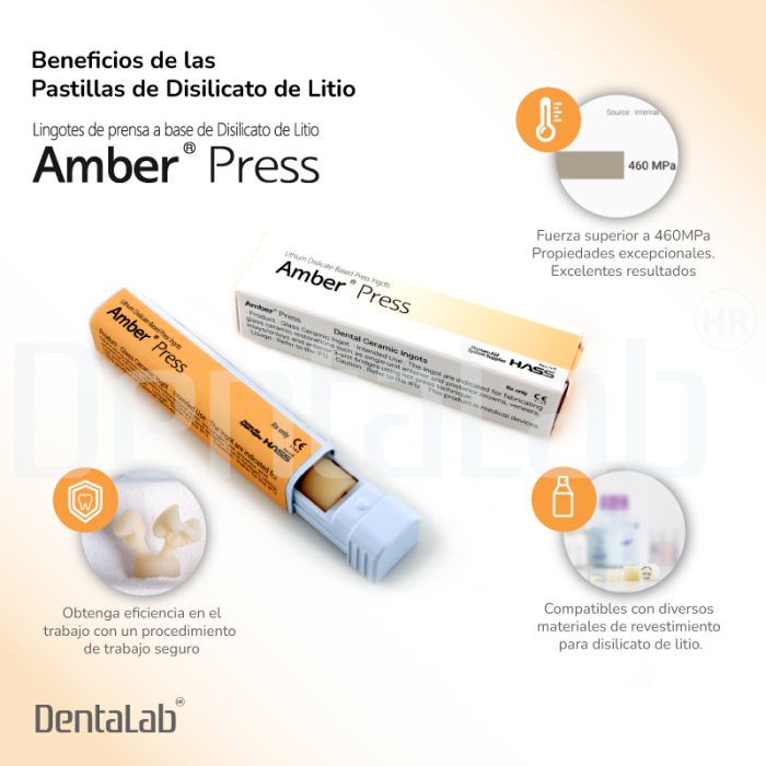 Pastillas de Disilicato de Litio - Amber Press - Pack (5pcs) - Imagen 2